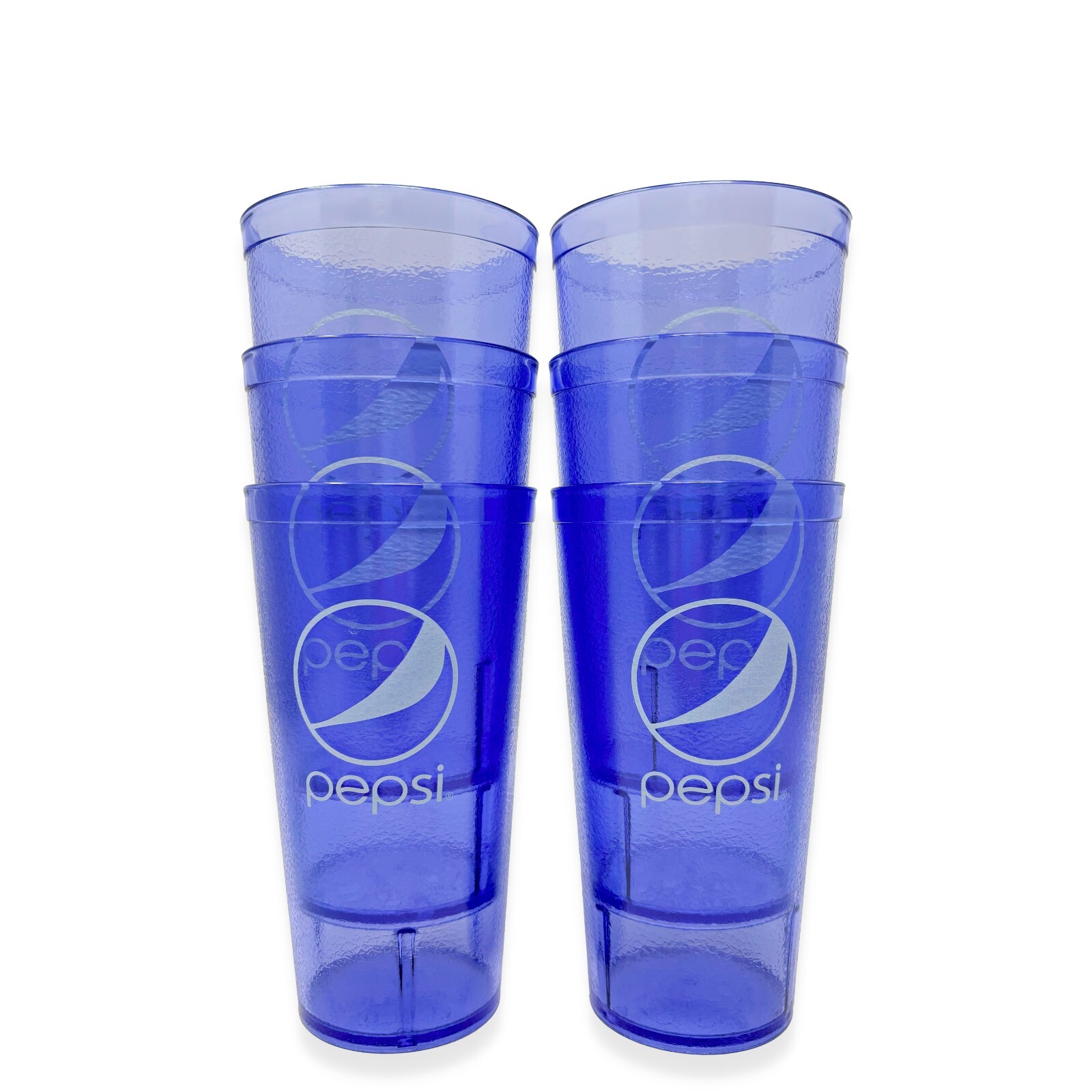 20-32oz Restaurant Grade Red-Blue Coca Cola-Pepsi Heavy-Duty Plastic Tumblers