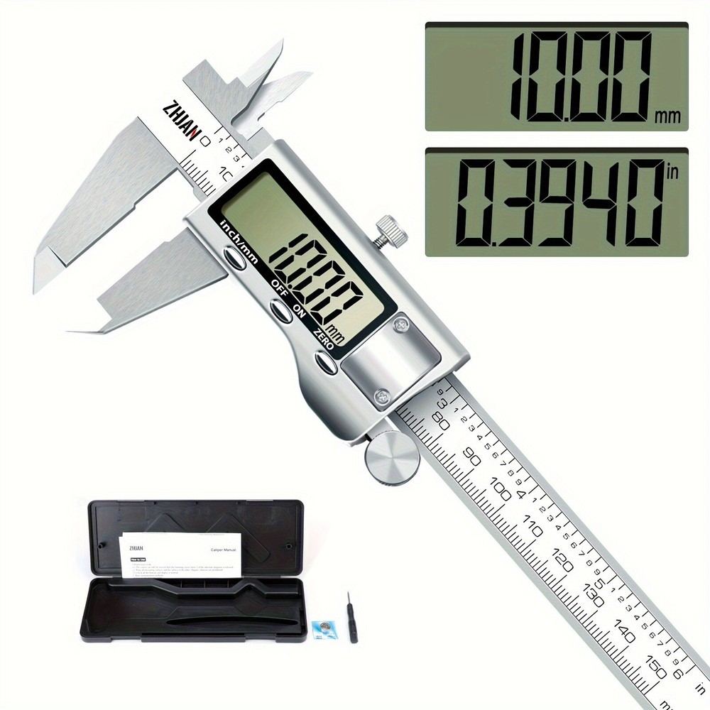 19A05 Electronic Digital Caliper, Precision Measuring Tool with Zero-Set