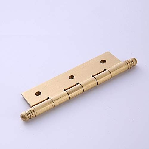 4Pack Decorative Solid Brass Cabinet Door Butt Hinges Folding 2.5inch