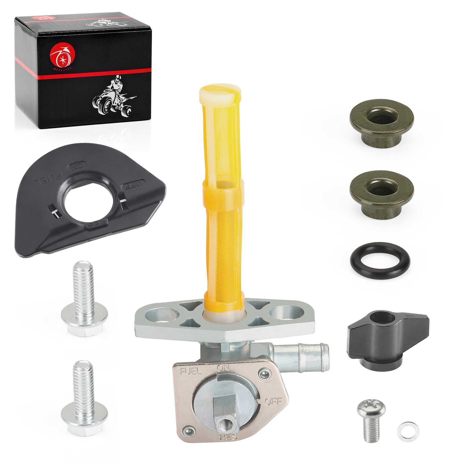 2004-2006 2007 For Honda TRX 450 R ER Petcock Fuel Gas Valve w/ Fuel Mark Plate