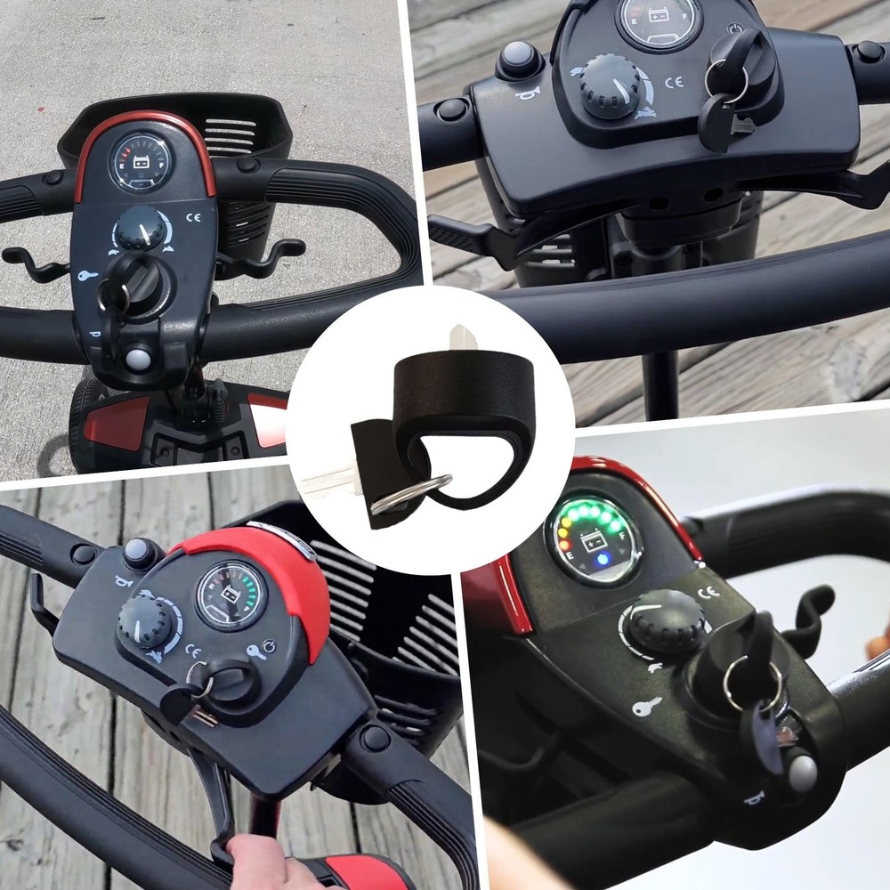 Pride Mobility Scooter Replacement Key Set Compatible with 2 Sets, Black