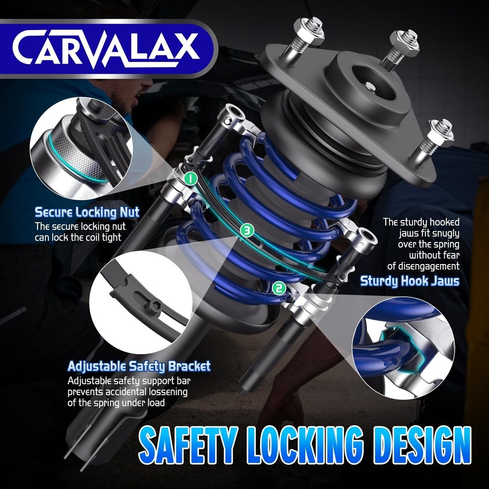 CARVALAX Coil Spring Compressor Tool, 2pcs Automotive Spring Compressor Set w...