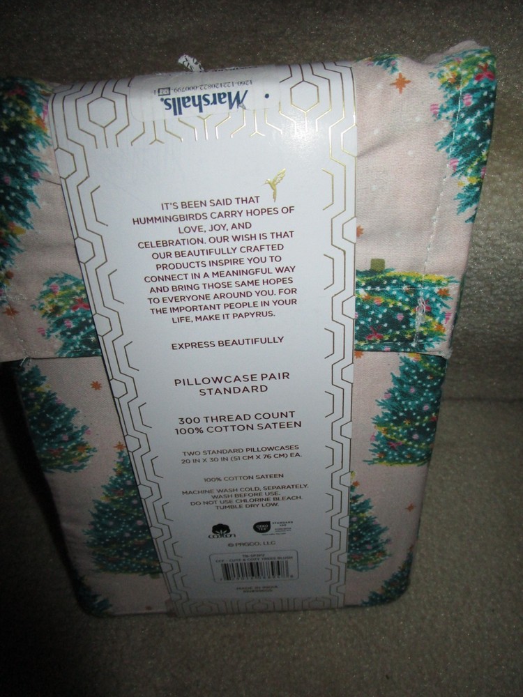 NEW CHRISTMAS TREE PAPYRUS 2 STANDARD PILLOWCASE