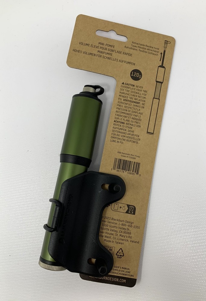 Blackburn Mammoth Mini Pump Green - New