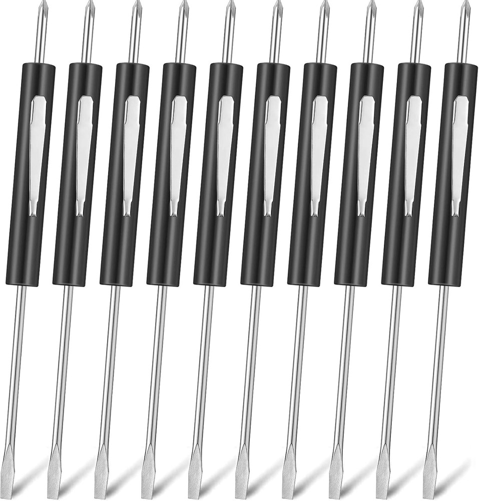 10 Pack Pocket Screwdriver Removal Tool - Small Precision Thermostat Tool