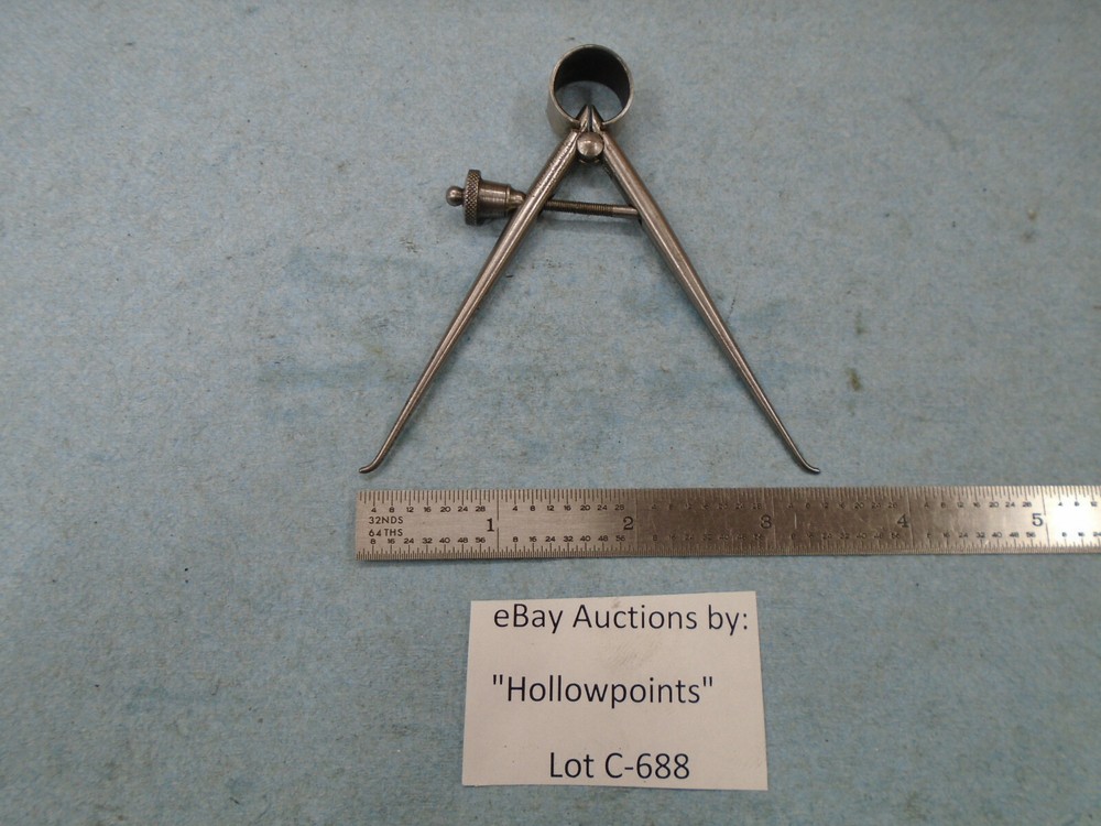 Lufkin 142 ToolMakers 3" Inside Caliper Round Leg Solid Nut C688