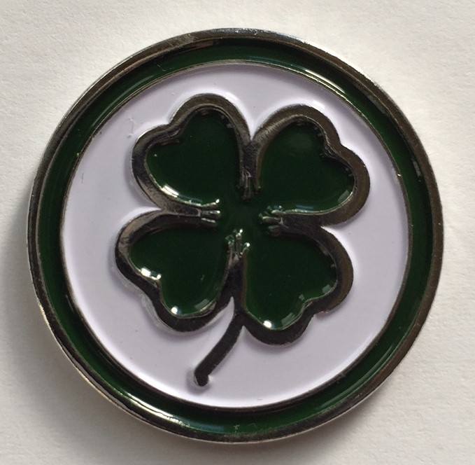 Irish Clover Lucky Golf Ball Marker  New