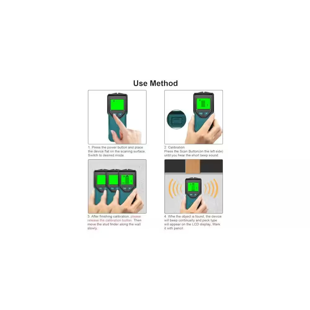 5 in 1 Stud Finder Wall Scanner with Intelligent Microprocessor and HD LCD Displ