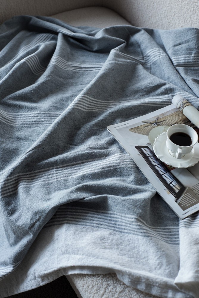 50x60" Conrad Grey Throw Blanket, 2 Pack