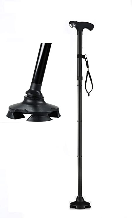 Self-Standing Cane, Short Cane, Best Walking Cane, Adjustable, Foldable
