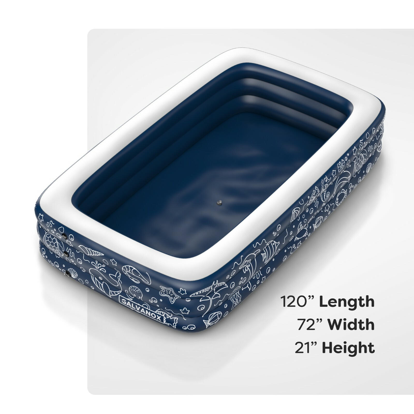 EXTRA LARGE Inflatable Pool Above Ground Swimming Pool for Kiddie, Kids 22" Deep