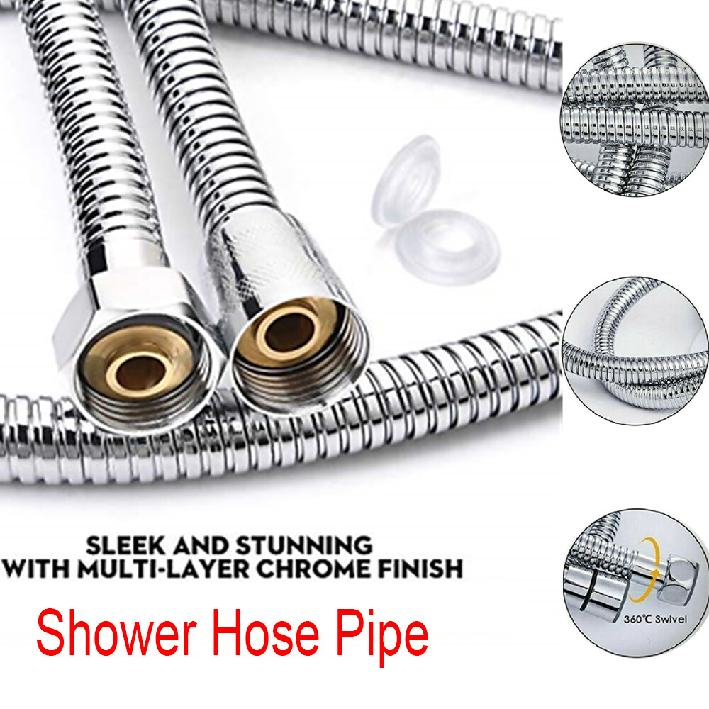 79" Shower Head Hose Handheld Extra Long Stainless Steel Bathroom Flexible Tube