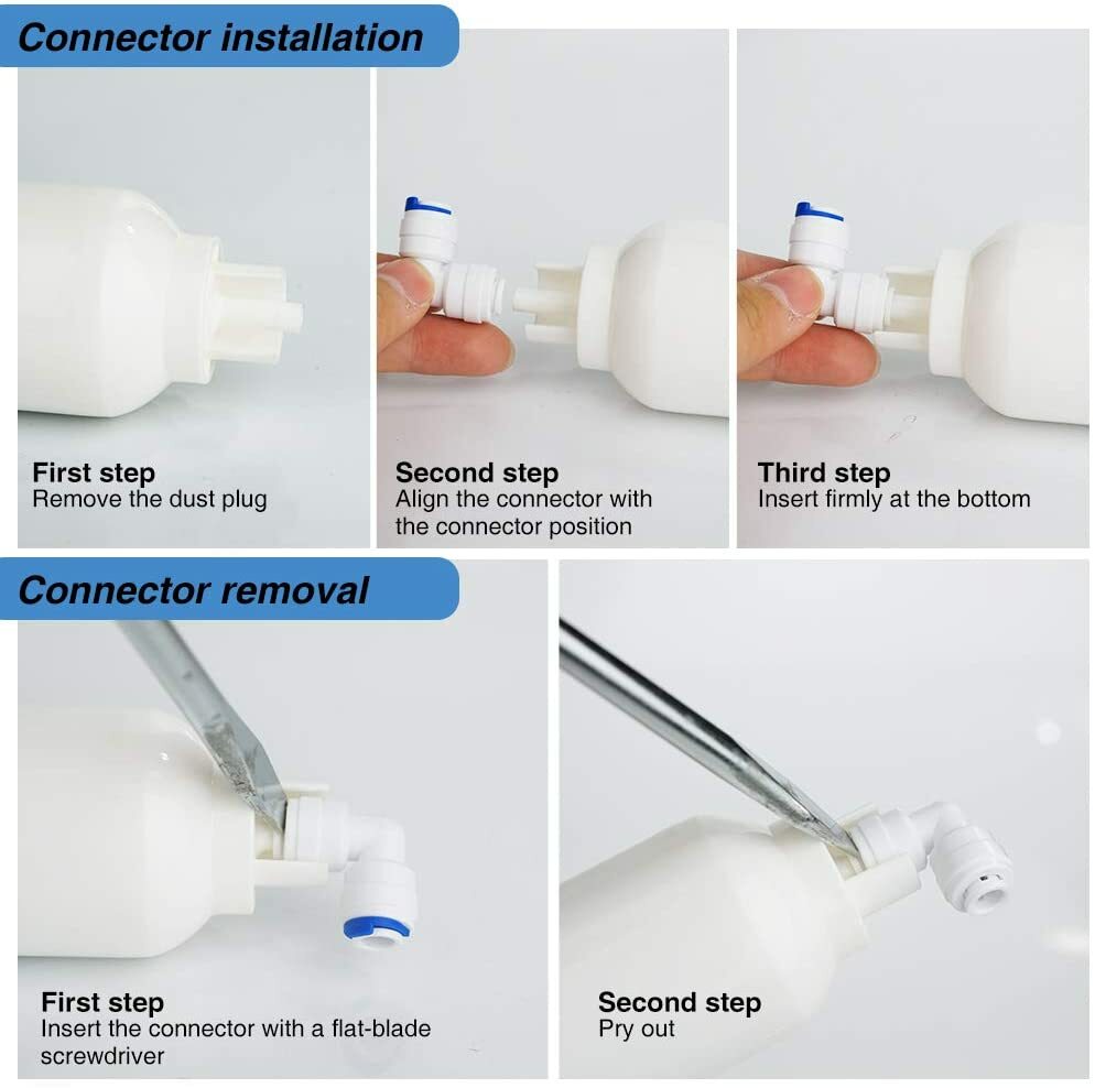 6 Pack Alkaline Water Filter pH+ Mineral Filter Replacement Under Sink RO System