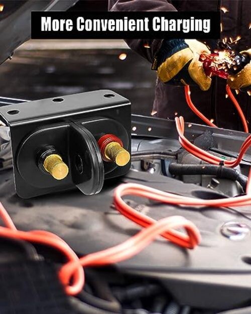 Waterproof Remote Battery Terminals, Battery Jump Post Kit with Cable and