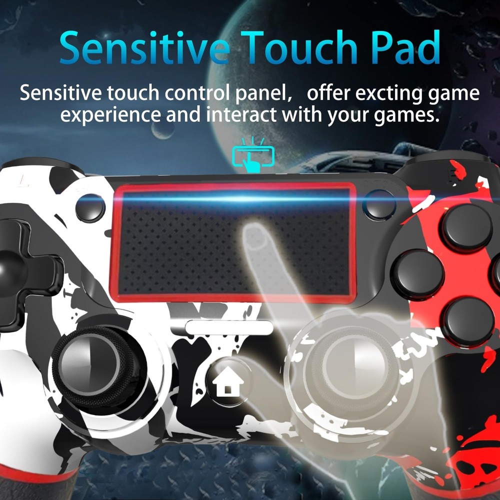 Wireless Controller for Ps4 Romote Compatible with Ps4/Slim/Pro/Windows PC, C...