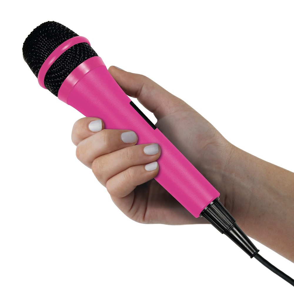 Singing Machine Wired Microphone for Karaoke, (Pink) - Unidirectional 1, Pink