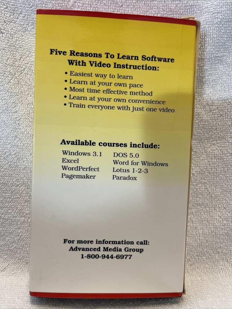 Learn Software the Easy Way DOS 5.0 original computer training VHS Rare copy VTG