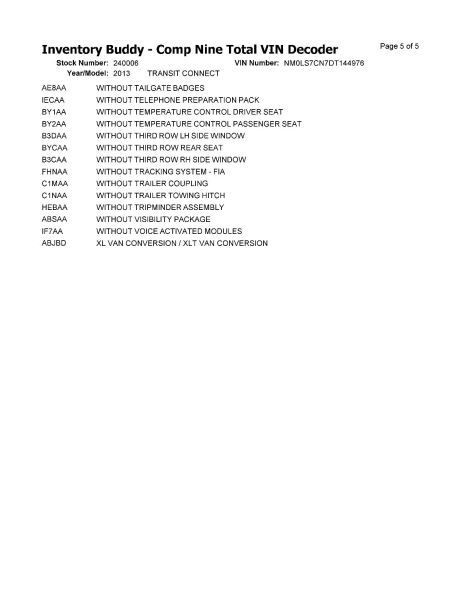 TRANSCNCT 2013 Glove Box 57899