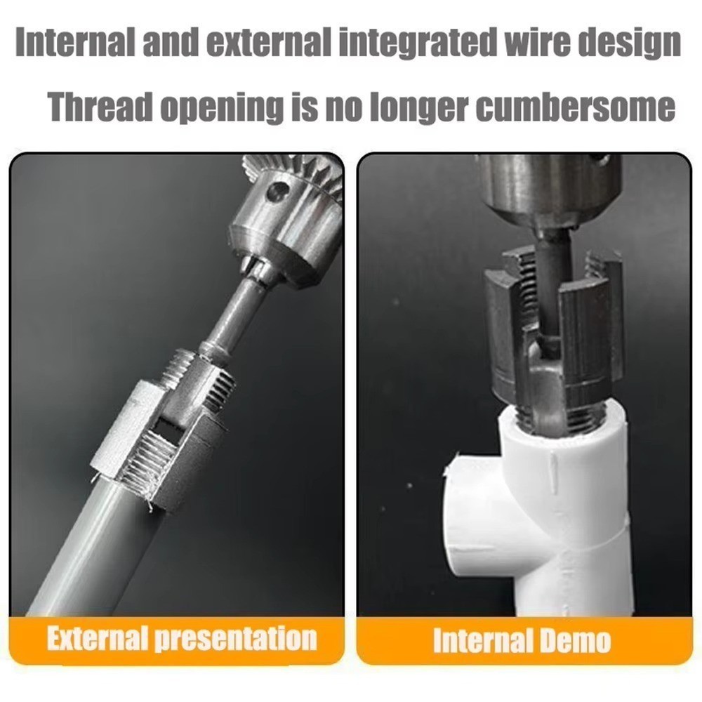 Integrated Internal & External Pipe Threading Tool For 1/2'' 3/4'' PPR PVC Pipe