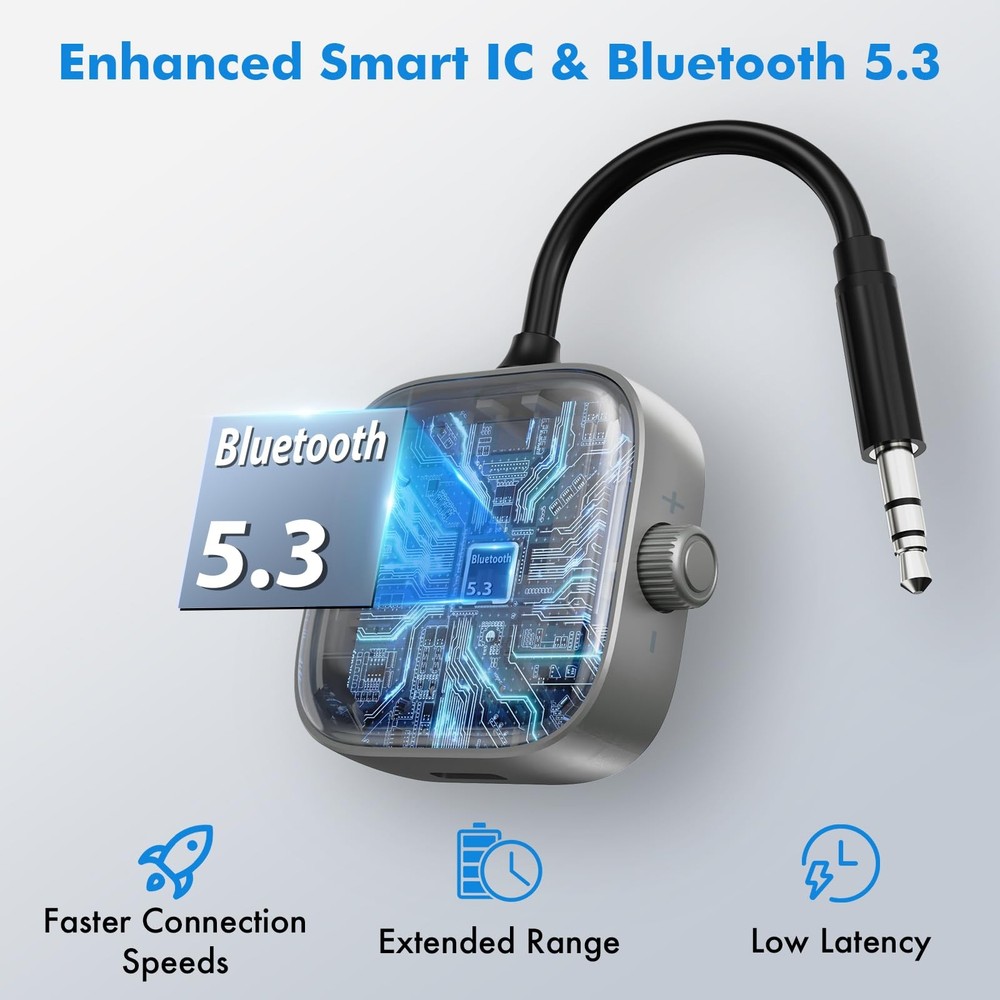 Airplane Bluetooth Transmitter Receiver for 2 Compatible w/AirPods Wireless H...