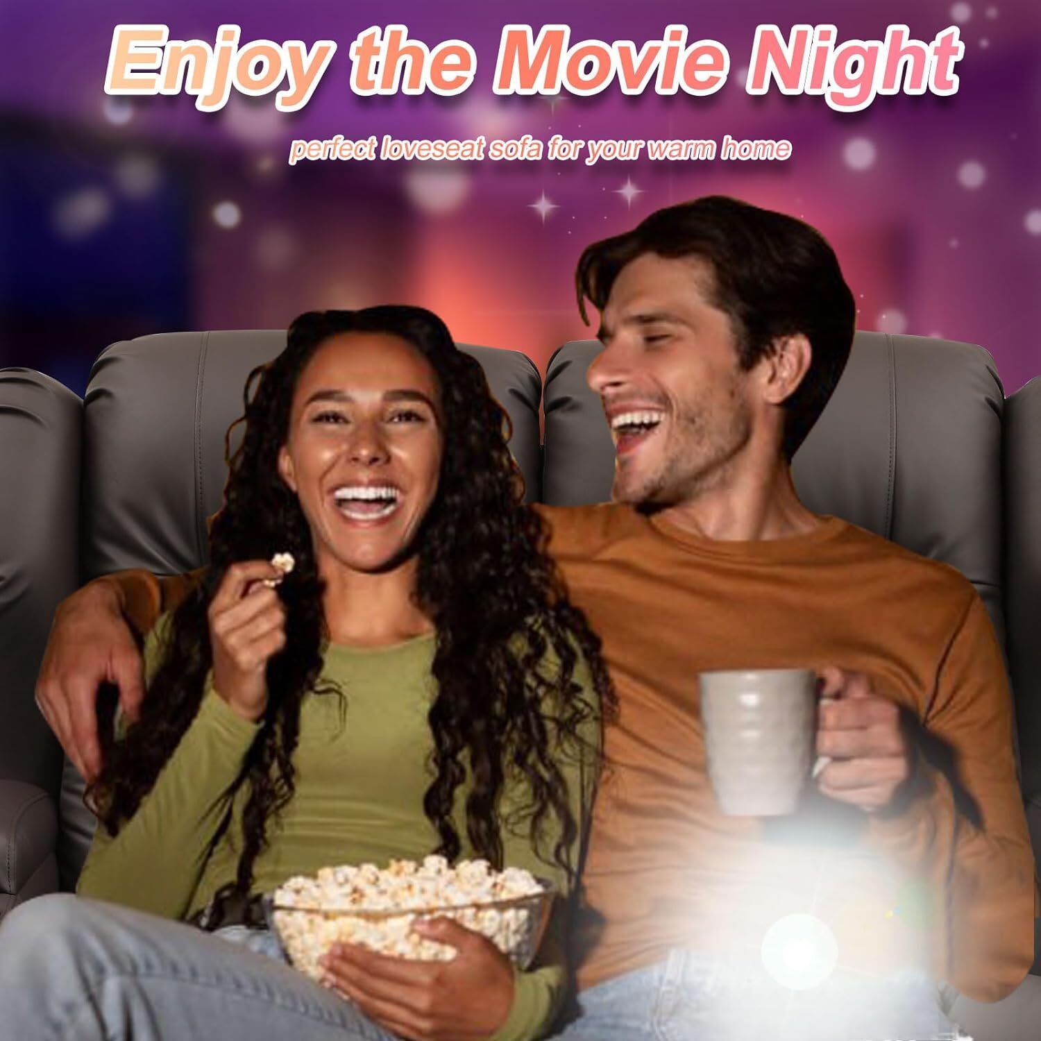 Loveseat Recliner Sofa Manual Recliner Loveseat RV Sofa Home Theater Seating