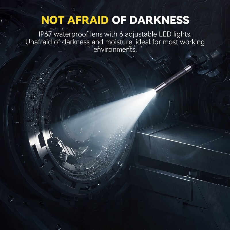 Ralcam Two-Way 210° Inspection Borescope 6.2mm Endoscope Camera 3.3ft Semi Rigid