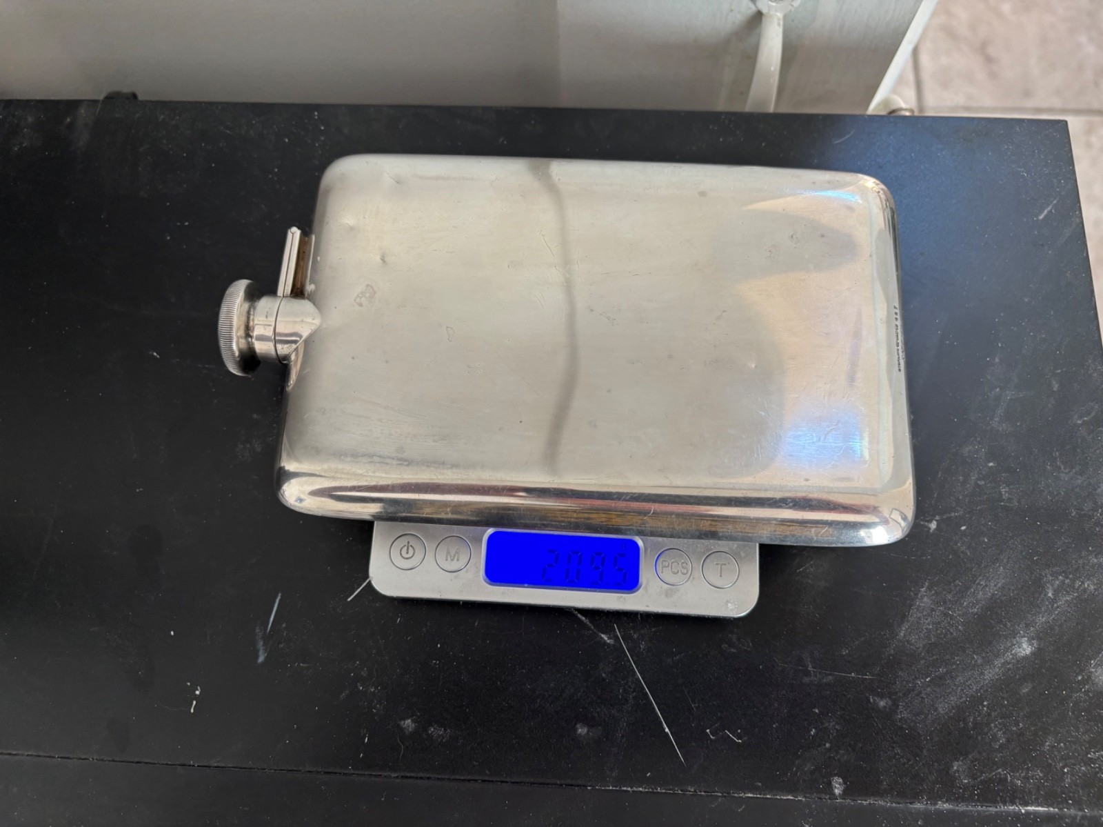 Sterling Silver Large Flask 209 Grams