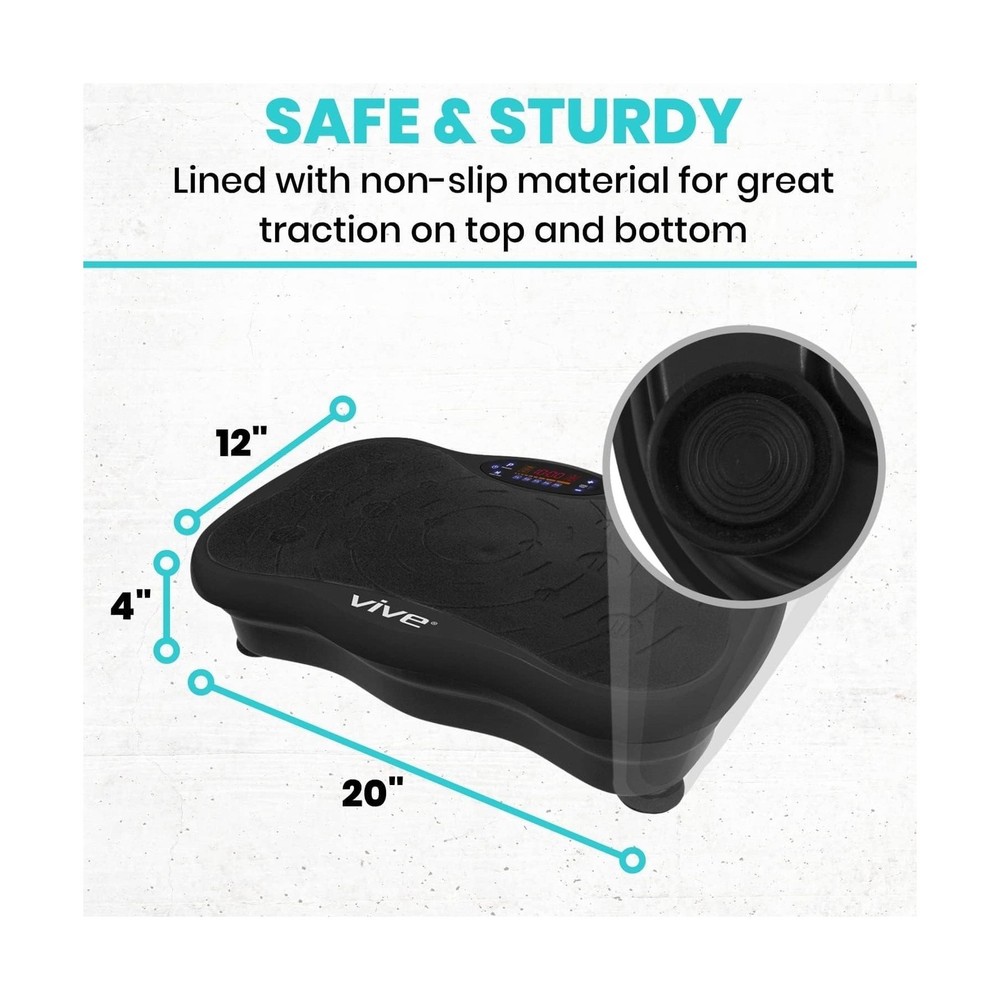 Vive Vibration Plate Exercise Machine - Shake Plate Vibration Platform with R...