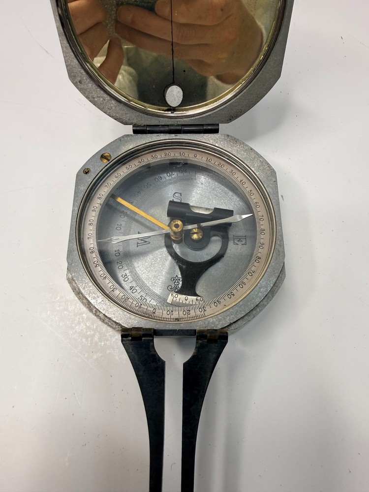 Keuffel & Esser K&E Pocket Transit Compass Clinometer Mirror — Working