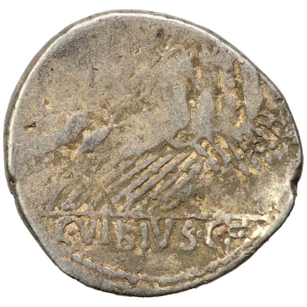 Roman Republic Silver Denarius - Rome 90 BC - C. Vibius C.f. Pansa