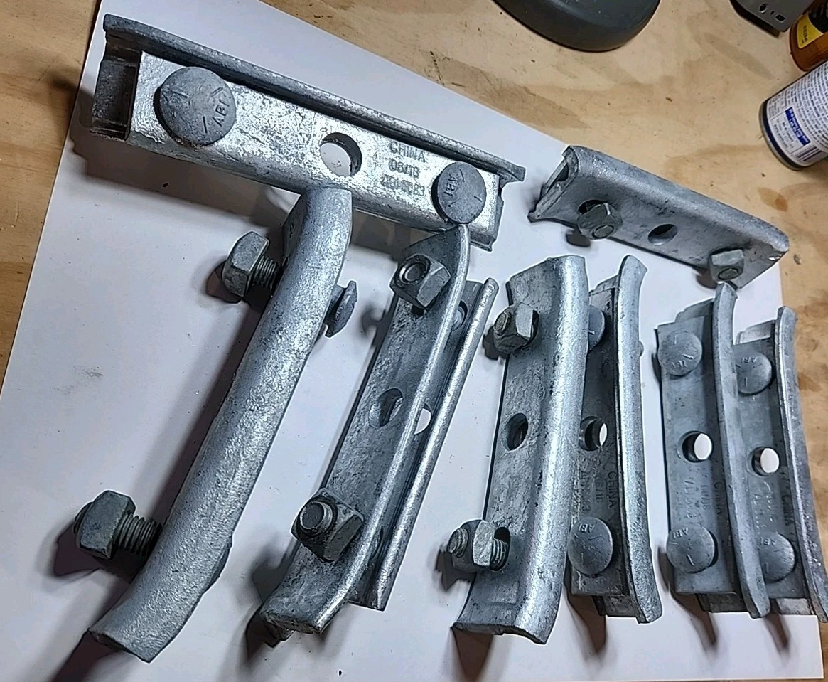 8 Pack Allied Bolt #5083 Corner Suspension Clamp for 5/8" Thru Bolt Utility NEW