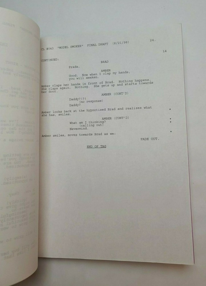 CLUELESS / David Hamburger 1998 TV Script, Donald Faison "Model Smoker"