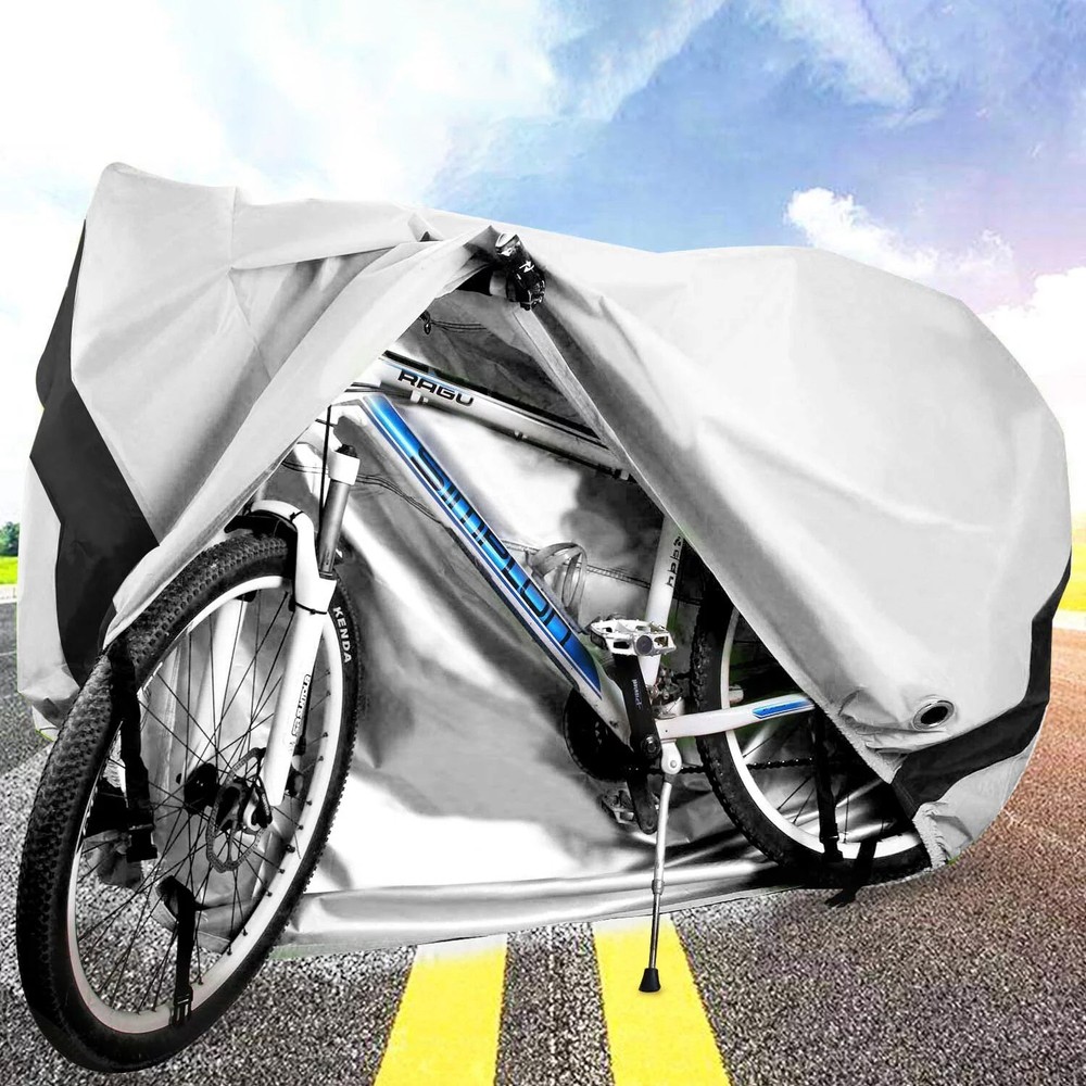 Bicycle Cover Raincoat Dustproof Sunproof Bicycle Protector with Locking Holes