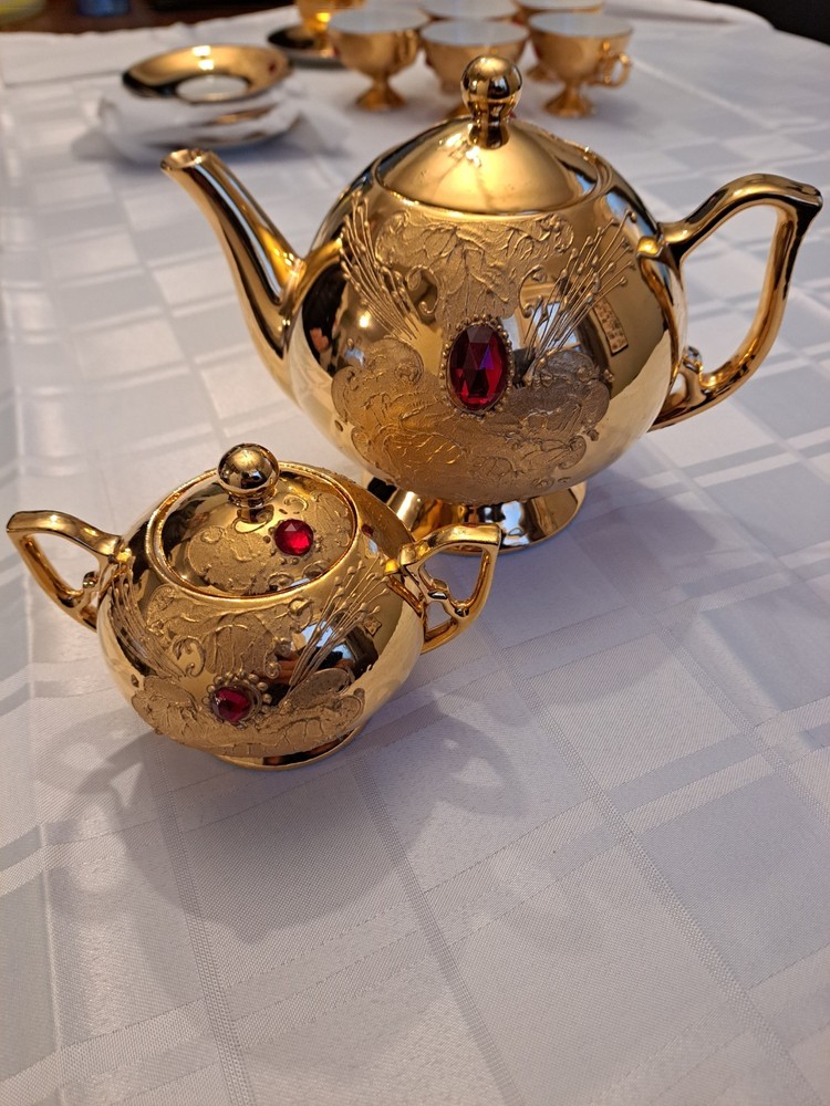 22K gold tea Cup set