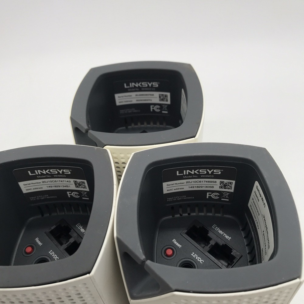 Linksys WHW03 Velop Mesh Wireless Access Point 3-Pack White Ethernet RJ-45