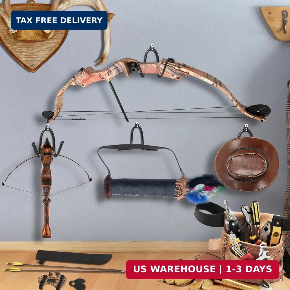 Bow Hanger Display Archery Rack Bow Wall Mount Holder Wall Hook Stand Bow Hold u