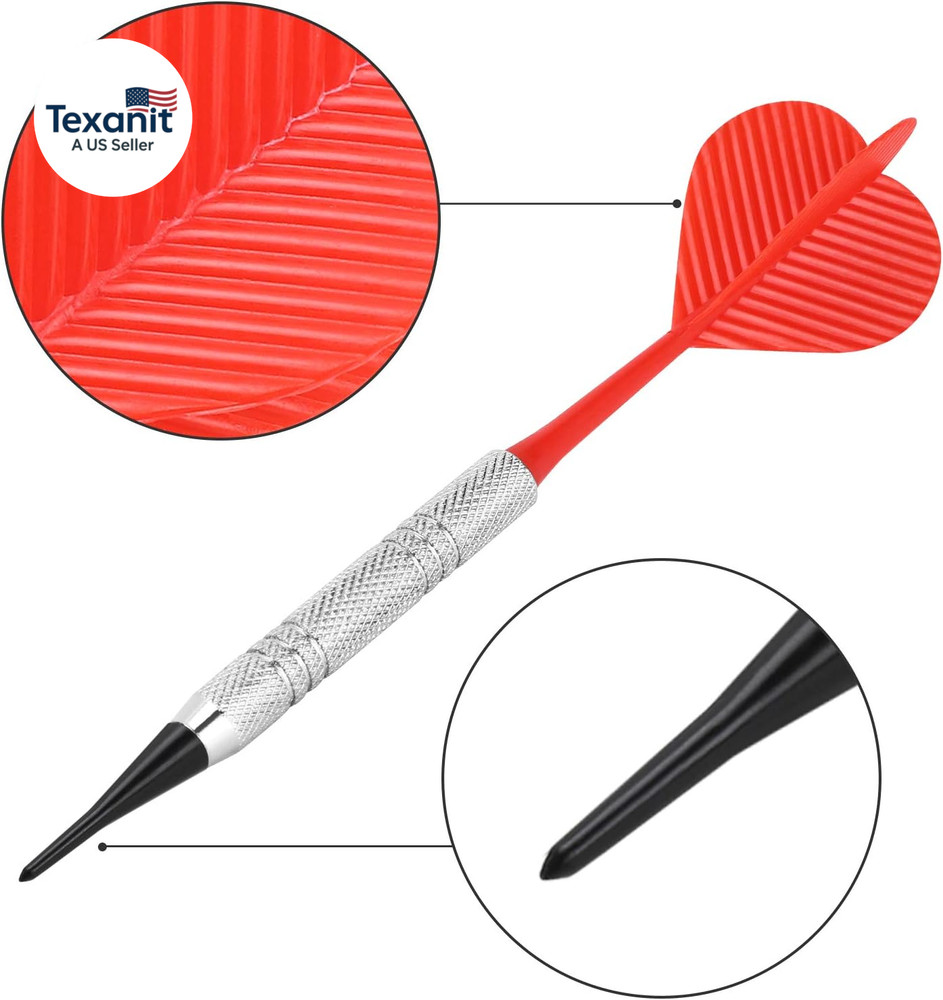 Soft Tip Darts, Bar Dart, Plastic Tip Darts Set, Attach Extra 100 Black 2BA Repl