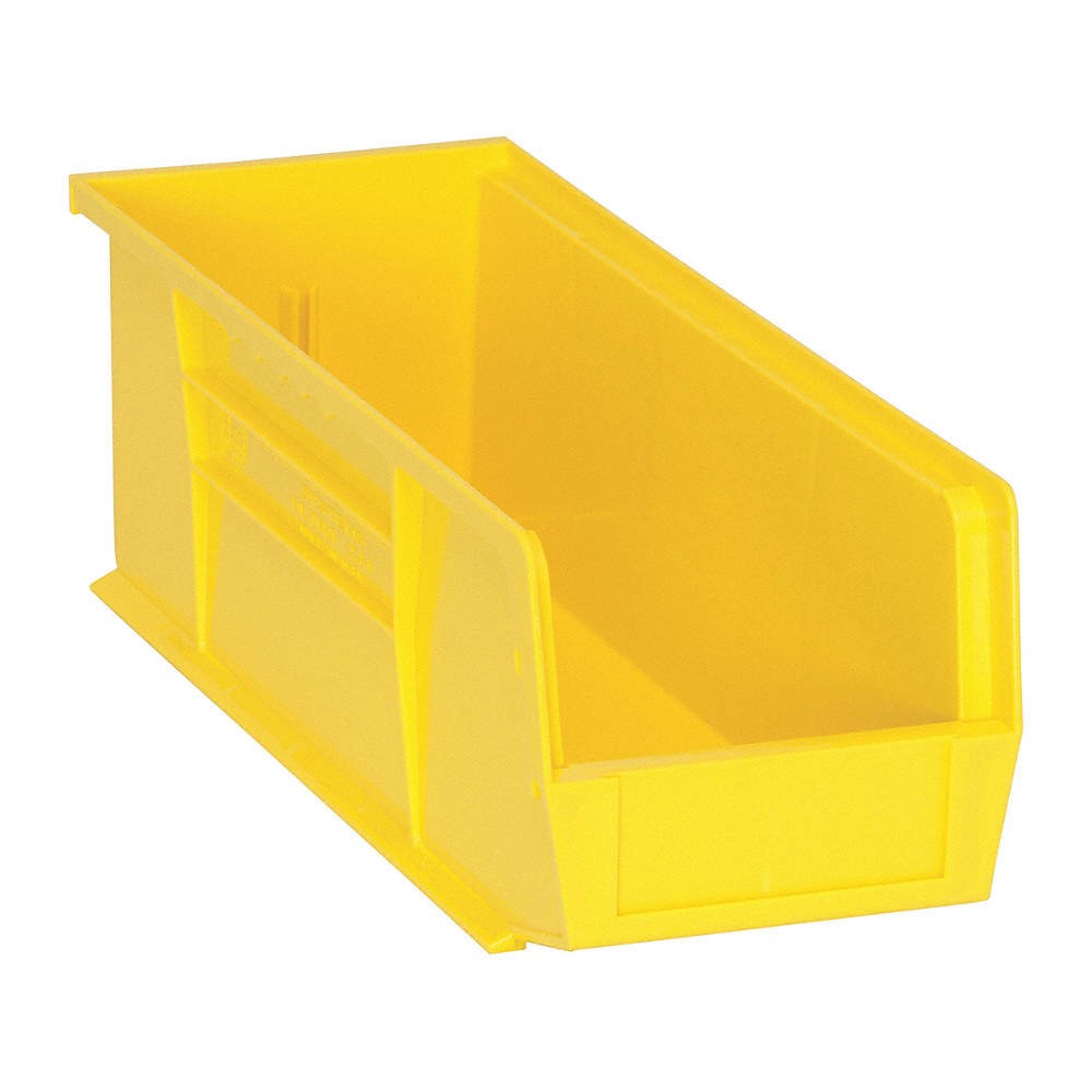 QUANTUM STORAGE SYSTEMS QUS234YL Hang and Stack Bin,Yellow,PP,5 in 8PCD3