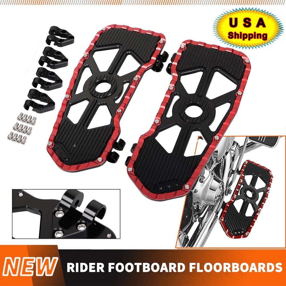 Front Driver Footboard Floorboards For Harley Electra Road Glide King FLTR FLHR
