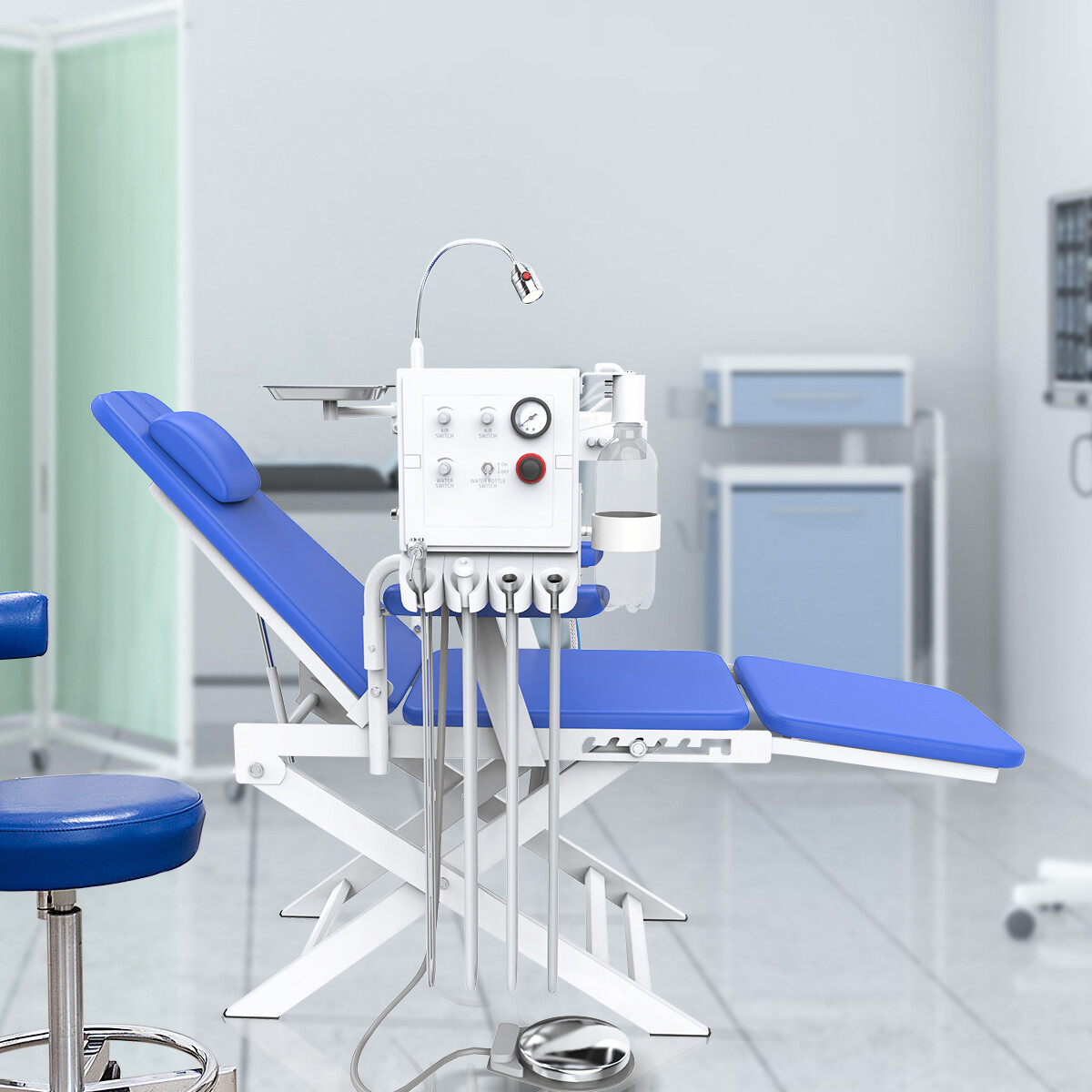 Dental Unit Chair Computer Controlled DC Motor PU Leather Doctor Stool FDA/Chair