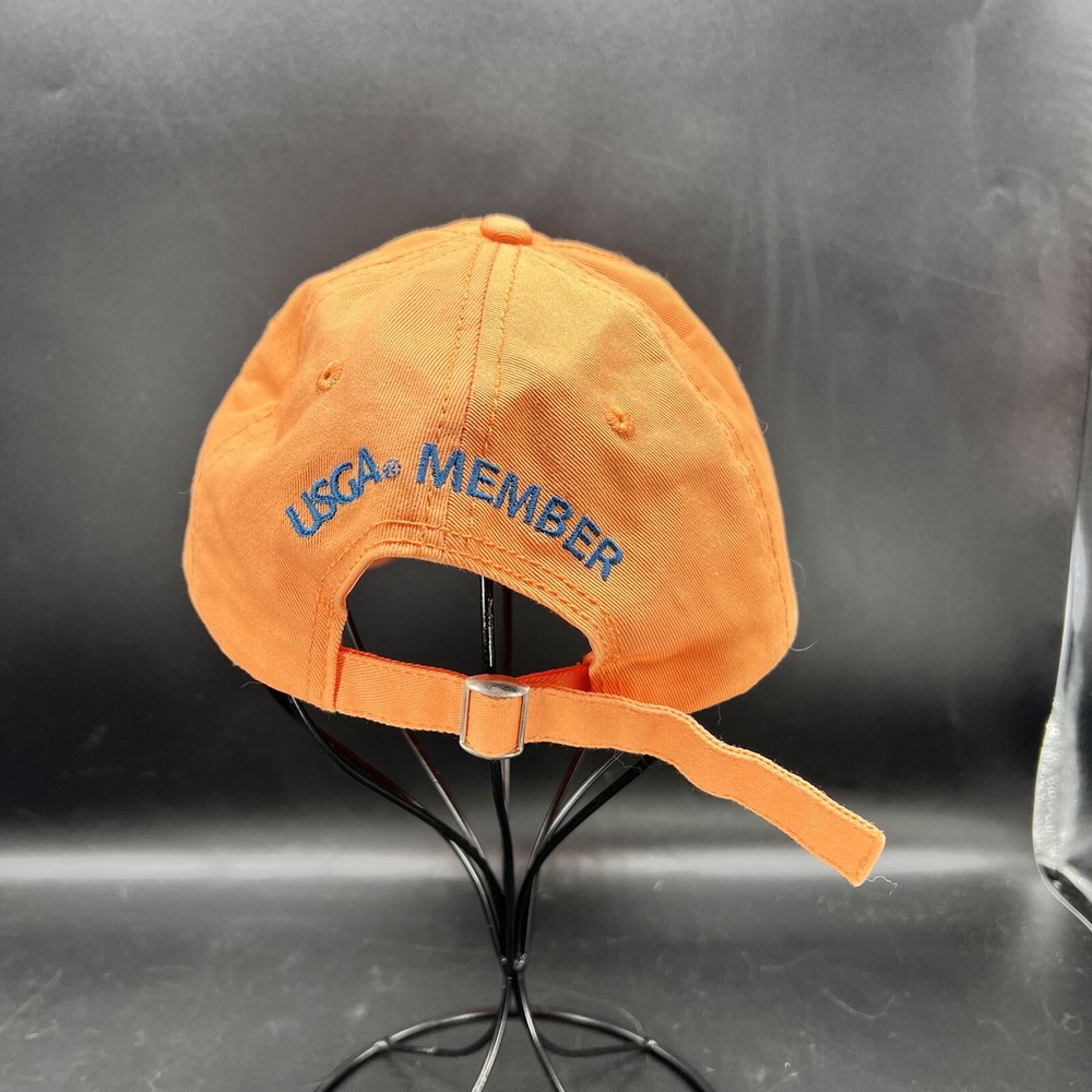 US Open 2015 Chambers Bay Golf Hat USGA Member Strapback Cap Orange