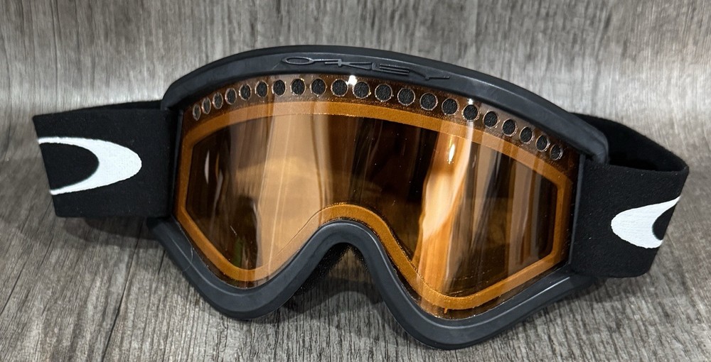 Oakley E Frame Ski & Snowboard Goggles Orange Persimmon Lens Black Frame