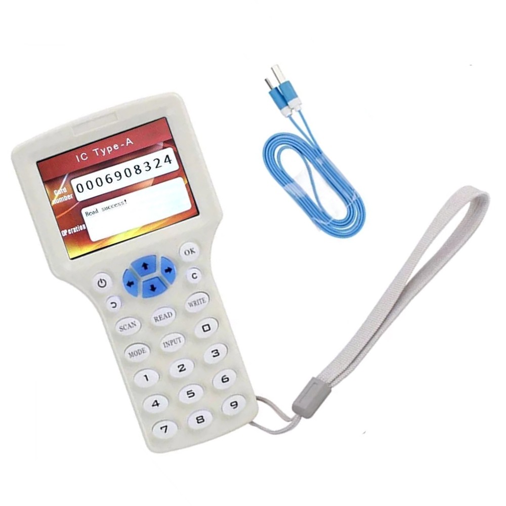 Plastic Handheld RFID/NFC Smart Card Reader Elevator Writer Copier IC ID Sensor