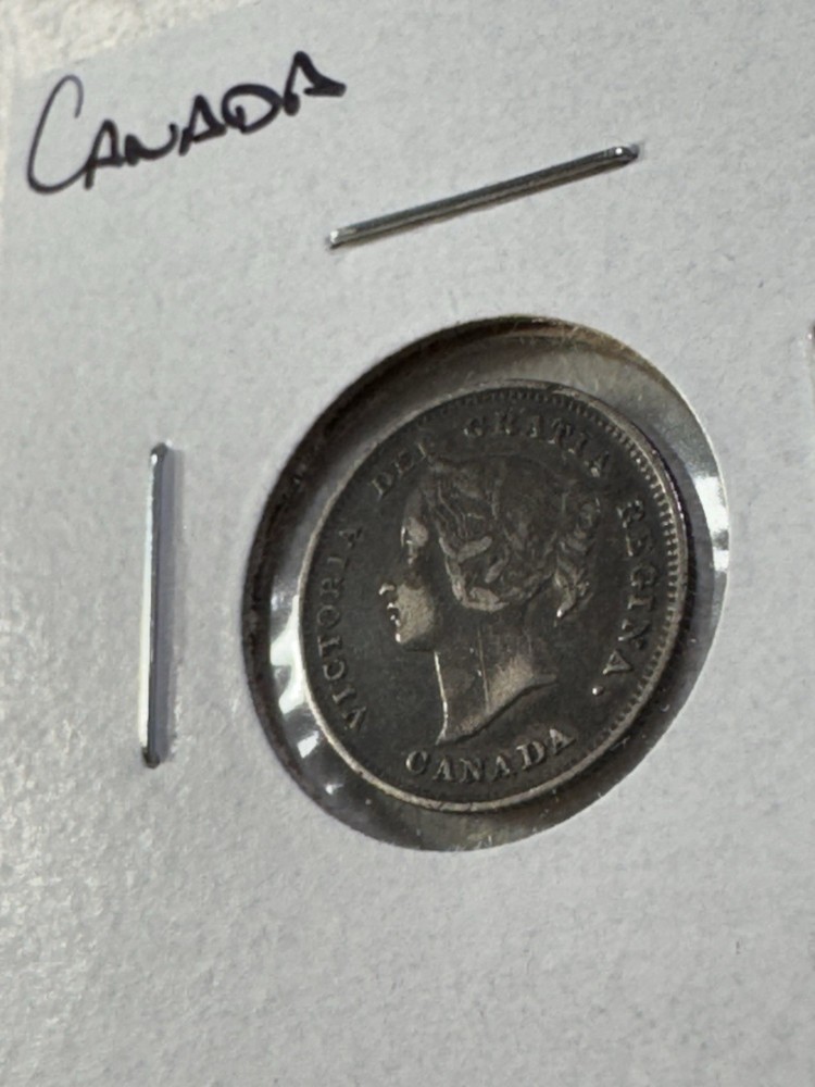 1899 Canada 5 Cents Silver Coin