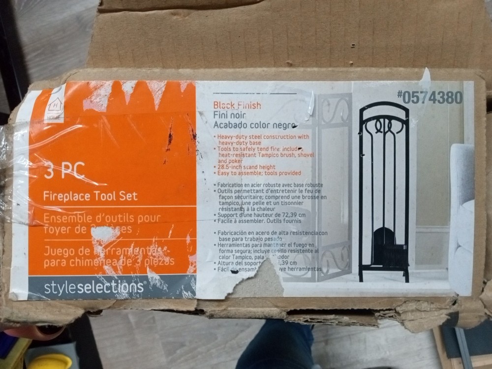 Style Selections 3 PC Fireplace Tool Set - Model # 15839L - Item #0574380