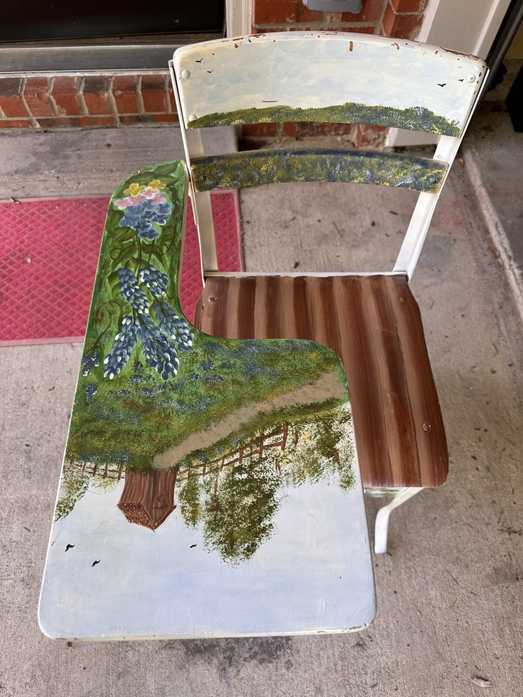 vintage school desk