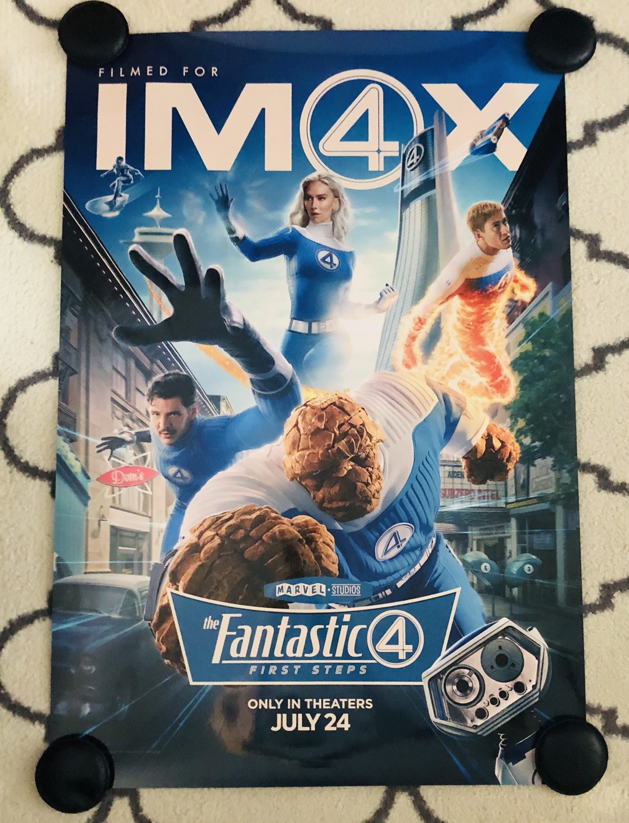 FANTASTIC FOUR FIRST STEPS Original DS Double Sided 27x40 Movie Poster IMAX MINT