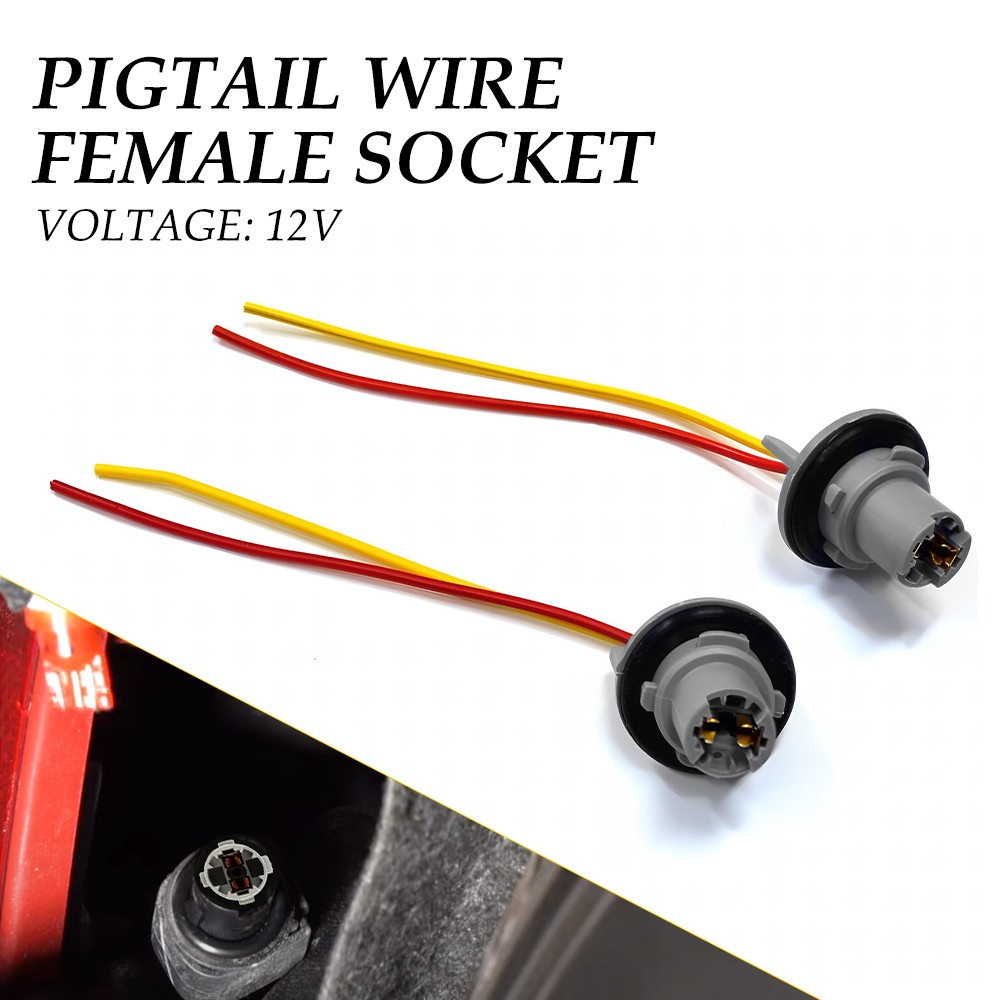 Universal Pigtail Wire Female 194 Socket T10 Front PGS Side Marker Light Plug B