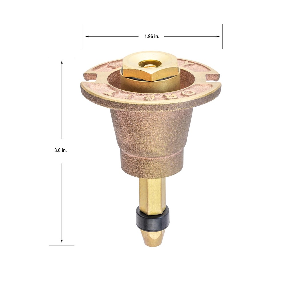 3-Pack Orbit 54070 Brass Pop-Up Flush Head Sprinkler with Full Pattern Gray