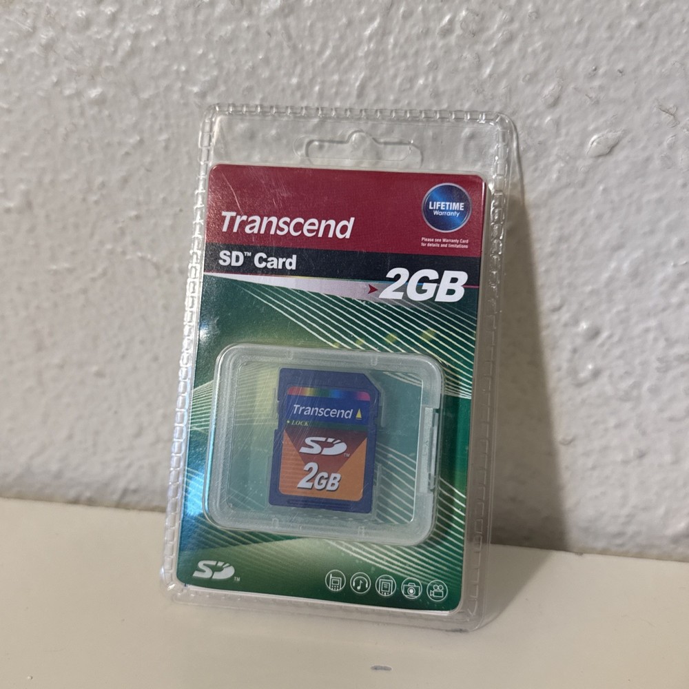 2GB Transcend SD Secure Digital Memory Card (TS2GSDC) NEW